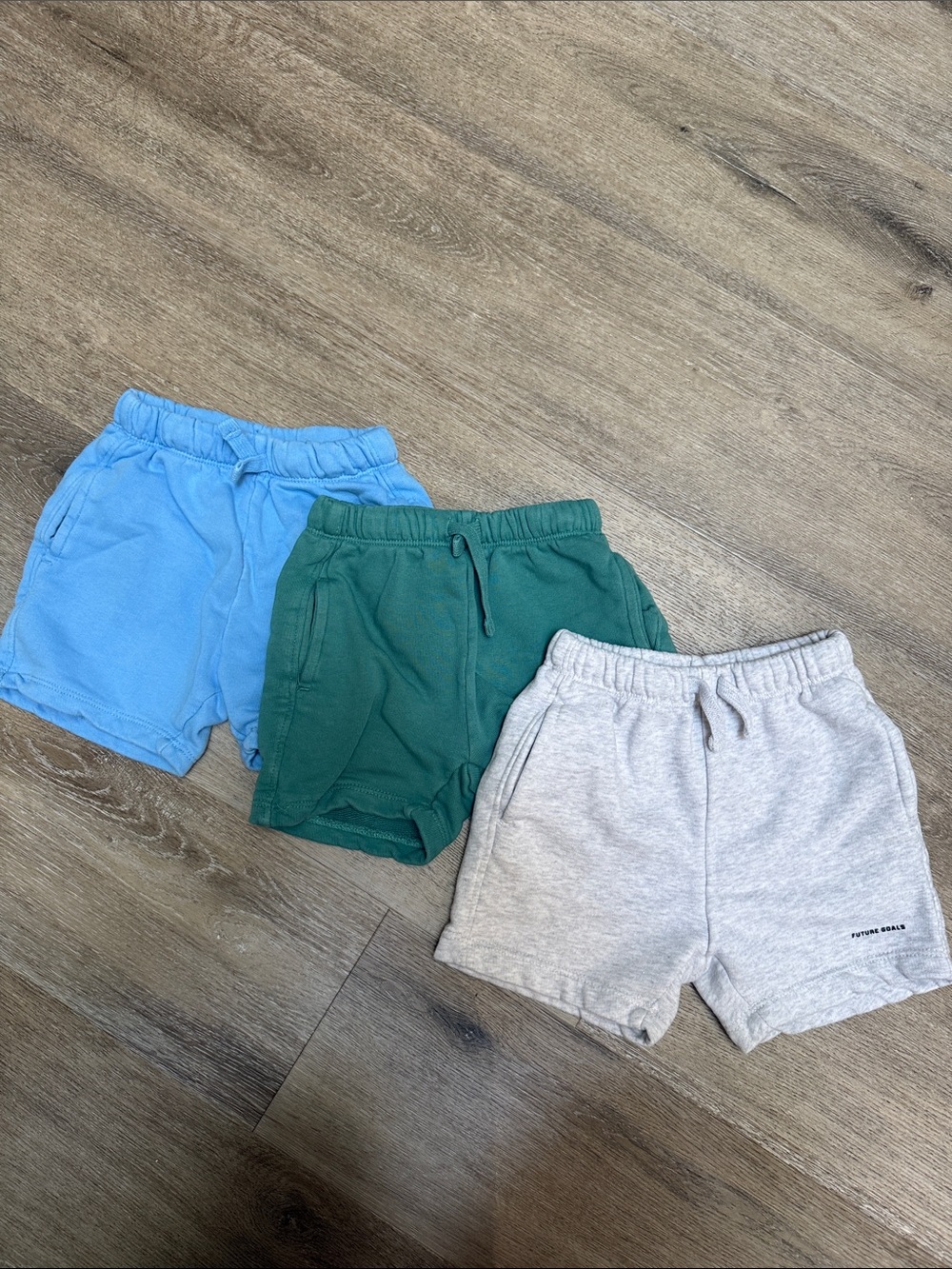 Zara Kids Shorts in Light Blue, Green, and Light Gray